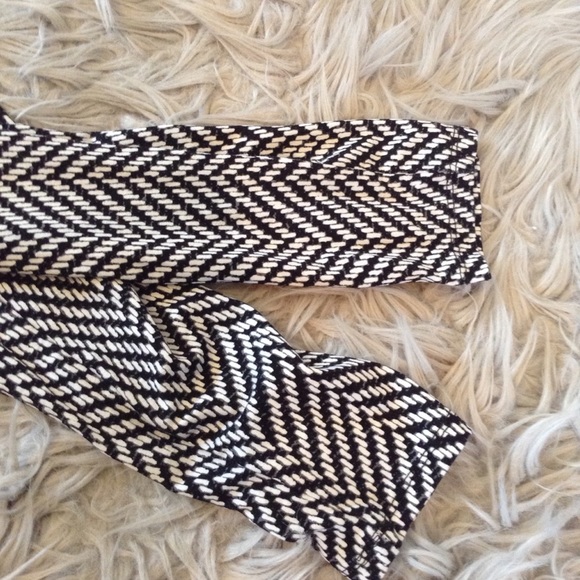 Michael Michael Kors Top Cowl Neck Black Chevron Long Sleeve Stretch Size Medium - Picture 6 of 8